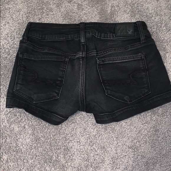Black Shortie American Eagle Shorts - Picture 2 of 4
